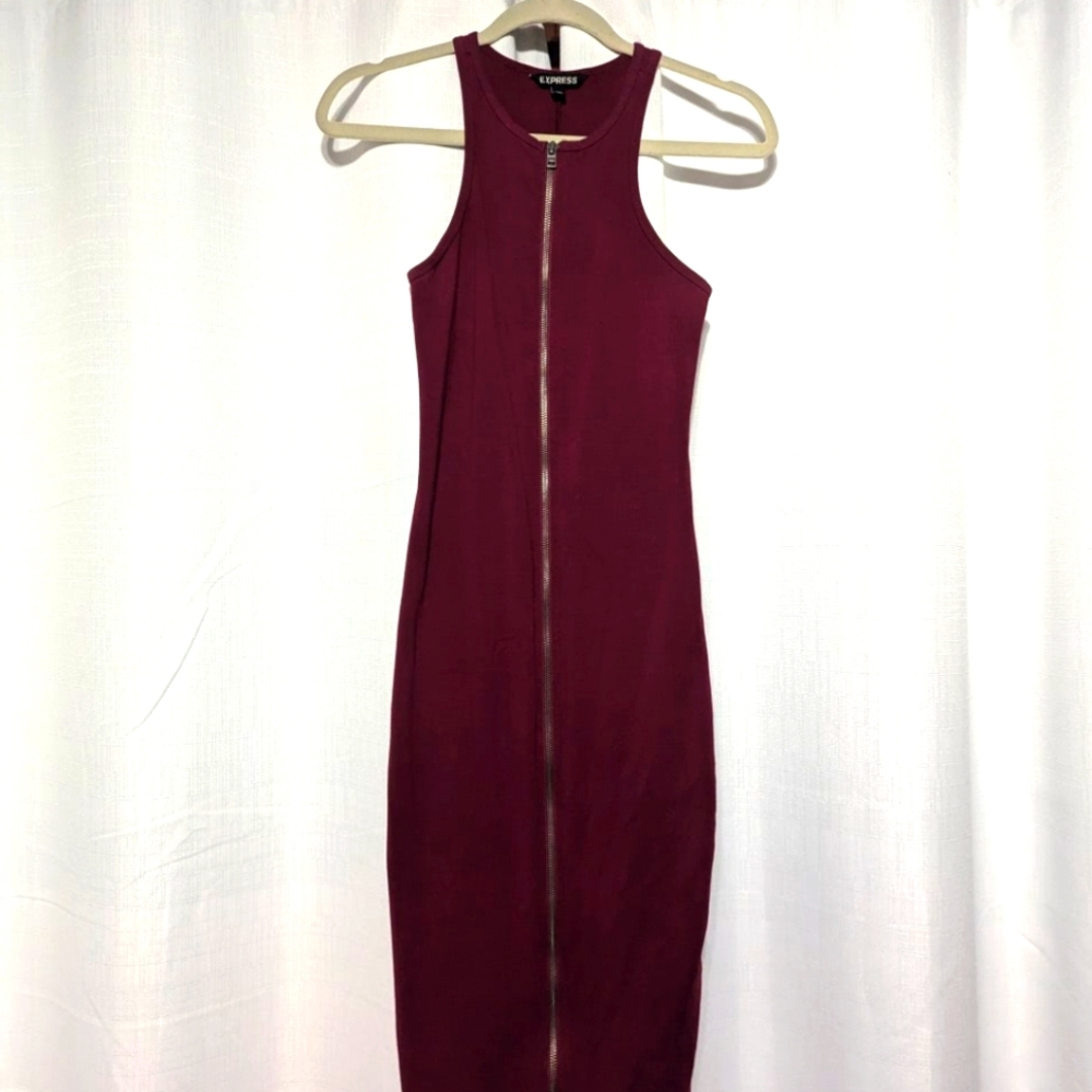 HM Midi bodycon full zipper dress